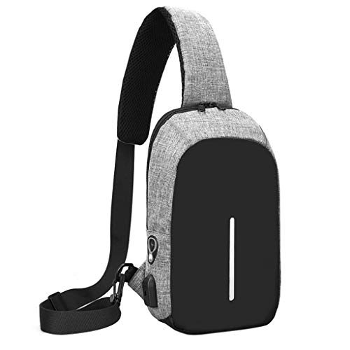 Brustbeutel Herren Oxford Stoff Umhängetasche Casual Messenger Bag Modetrend Chest Chest Bag Multifunktion Sport kleiner Rucksack von XFLSDHGD