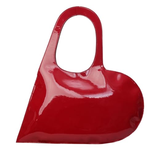 Luxus Design Heart Fashion Clutch Cut PU Leder Achselstasche Feste Farbtasche Tasche Summer Top Handbeutel für Frauen und Mädchen von XFLSDHGD