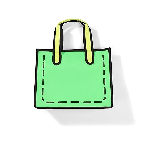 XFLSDHGD 3D -Cartoon -Einkaufstaschen große Kapazität Frauen Einfache Leinwand Casual Fashion Designer Ladies Handtaschen von XFLSDHGD