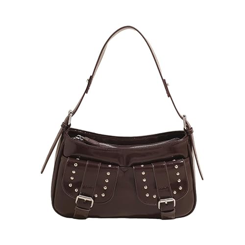 XFLSDHGD Crescent Umhängetasche PU Leder Hobo Trendy Crossbody Bag mit verstellbarem Riemen -Unterarm -Tasche für Frauen wo von XFLSDHGD