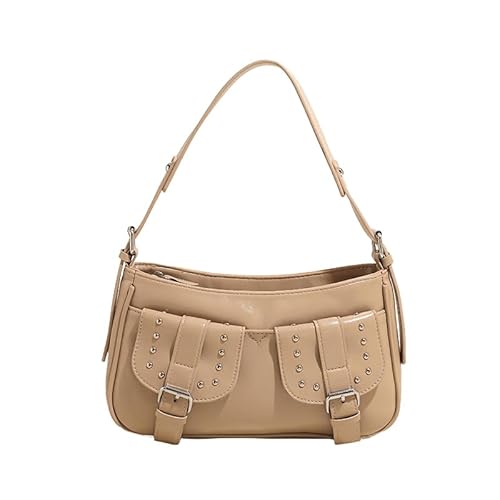 XFLSDHGD Crescent Umhängetasche PU Leder Hobo Trendy Crossbody Bag mit verstellbarem Riemen -Unterarm -Tasche für Frauen wo von XFLSDHGD