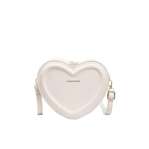 XFLSDHGD Frauen Modetasche weibliche Herzsack -Taschen -Taschen PU Leder Umhängetasche von XFLSDHGD