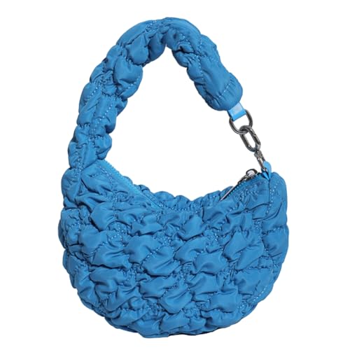XFLSDHGD Frauen Puffer Armband Bag Klapptasche Leichte stilvolle Crescent -Tasche große Kapazität Mode Halbmondbeutel Nylonblasen Geldbeutel von XFLSDHGD