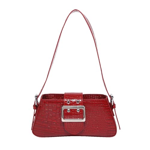 XFLSDHGD Frauen coole Mädchen Umhängetasche PU Ledergürtel Schnalle Textur vielseitige Achselhöhlen -Tasche Reise Putdatum Tasche von XFLSDHGD