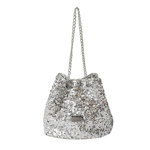 XFLSDHGD Frauen zusammengesetzte Umhängetasche Kratzer Dame tägliche Freizeit -Pailletten -Umhängetasche große Kapazität von XFLSDHGD