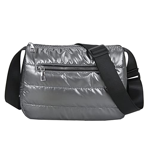 XFLSDHGD Mode gesteppte Streifen Umhängetasche Frauen klassische Feste Farbe Nylon Crossbody Taschen kleine Handtaschen XFLSDHGD Mode gesteppte Streifen Umhängetasche Frauen klassische Feste Farbe Nylon Crossbody Taschen kleine Handtaschen von XFLSDHGD
