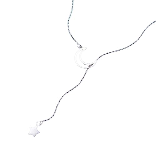 XFLSDHGD NEU 2026 Fashion Moon Star Anhänger Halskette für Frauen echt von XFLSDHGD