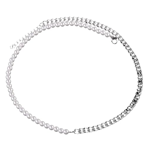 XFLSDHGD NEU 2026 UNISEX 6 mm Runde Perle Kubaner Halskette Halskette attraktive Unisex Edelstahlschmuck wasserdichte Dekoration Luxus für Sie Accessoires Trendy Creative für Frauen und Männer von XFLSDHGD