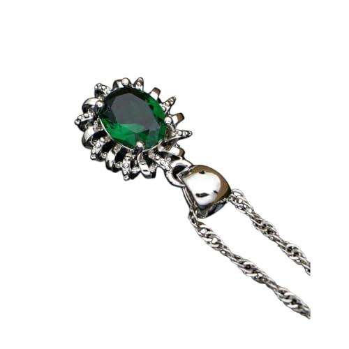 XFLSDHGD Neue 2026 Frauen 925 Sterling Silber Ohrringe Schmucksets Edelstein Emerald Fine Brautarmband Halskette 7 Farben Stein Dekoration Luxuszubehör Trendy Beste für Geschenk von XFLSDHGD