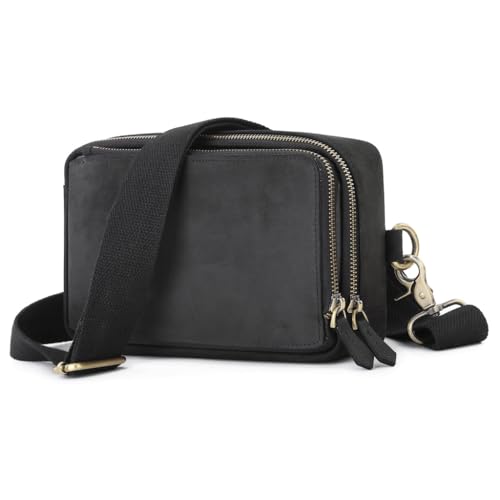 XFLSDHGD Vintage Herren Chest Bag Multifunktional Crossbody Bag Rucksack-Umhängetasche von XFLSDHGD