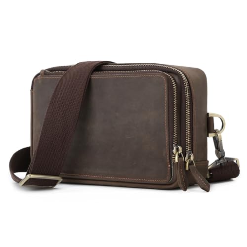 XFLSDHGD Vintage Herren Chest Bag Multifunktional Crossbody Bag Rucksack-Umhängetasche von XFLSDHGD