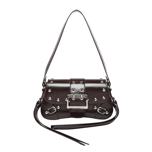 XFLSDHGD Y2K -Umhängetasche für Frauen, Punk -Stil Y2K -Geldbörse PU Leder -Modehandtaschen mit Nieten kleiner Y2K -Geldbörsen Tren von XFLSDHGD