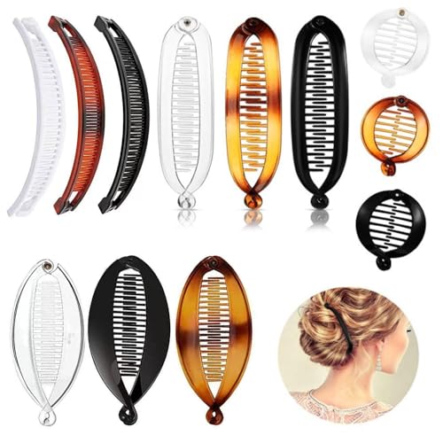 XFSRG 12 Stück Haarspangen Damen Retro Haarschmuck haarklammer Groß Anti Rutsch Hair Clip Flache Haarklammern Friseur Zubehör von XFSRG