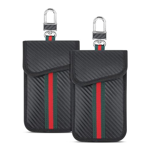 XFSRG 2 Pack Keyless Go Schutz Autoschlüssel Hülle Smart Autoschlüsseletui mit RFID Blocking & Funkschlüssel Abschirmung für alle KFZ aus EU, Amerika und Asien von XFSRG