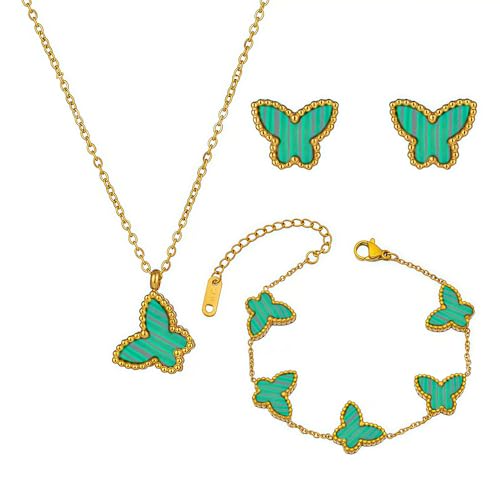 XFSRG 3 Stück Schmucksets Damen Schmetterling Schmuck Schmuckset Elegant Geburtstagsgeschenk Valentinstagsgeschenk von XFSRG