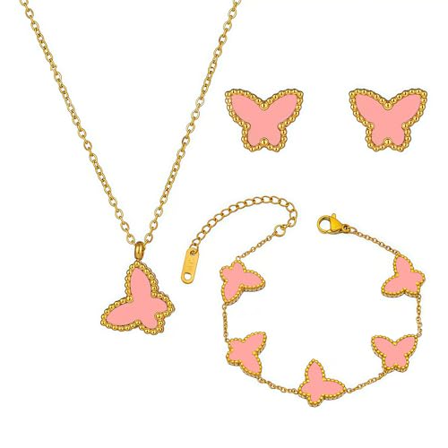 XFSRG 3 Stück Schmucksets Damen Schmetterling Schmuck Schmuckset Elegant Geburtstagsgeschenk Valentinstagsgeschenk von XFSRG