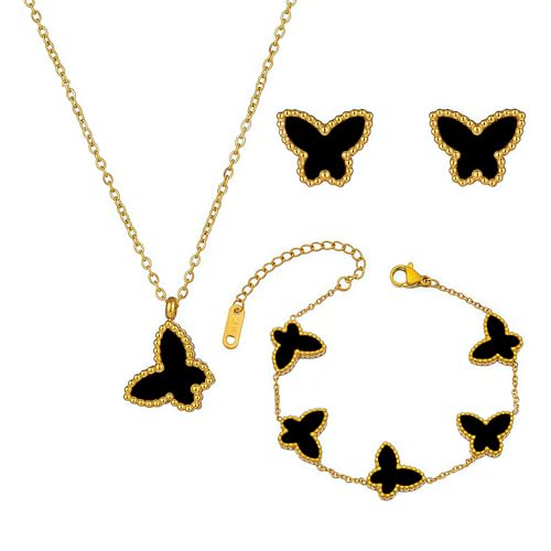 XFSRG 3 Stück Schmucksets Damen Schmetterling Schmuck Schmuckset Elegant Geburtstagsgeschenk Valentinstagsgeschenk von XFSRG