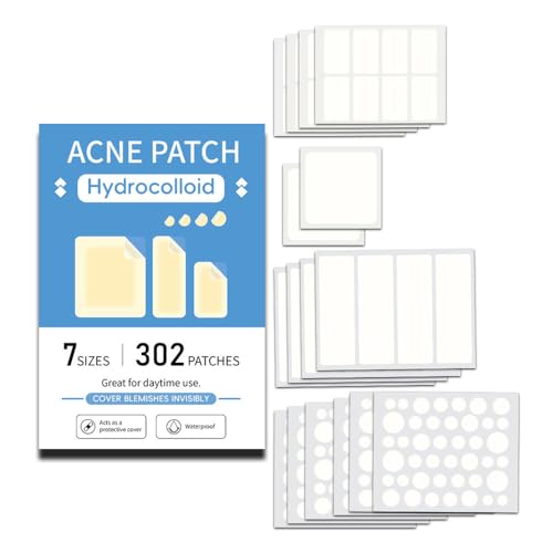 XFSRG 302 Patches 7 Größen Pickel Patches Große Hydrokolloid Akne-Patch für Gesicht und Körper Akne-Spot-Behandlung mit Teebaum- und Ringelblumenöl XFSRG 302 Patches 7 Größen Pickel Patches Große Hydrokolloid Akne-Patch für Gesicht und Körper Akne-Spot-Behandlung mit Teebaum- und Ringelblumenöl von XFSRG