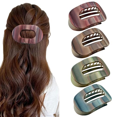 XFSRG 4 Stück aarklammern für Damen Flat Claw Clip Französisches Haarspangen Haarschmuck für Frauen Mädchen Dickes Dünnes Haar Styling-Haarspangen von XFSRG