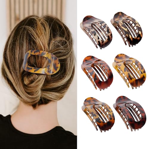 XFSRG 6 Stück Haarklammern Damen – Flat Claw Clips Haarklammer Rutschfestes für Dickes und Dünnes Haar Haarspangen Styling Zubehör für Frauen und Mädchen (Mehrfarbig1) von XFSRG