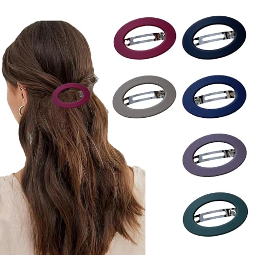 XFSRG 6 Stück Haarspangen Damen Haarklammer Friseurbedarf Flat Claw Clip Starker Halt Seitliche Haarklammern von XFSRG