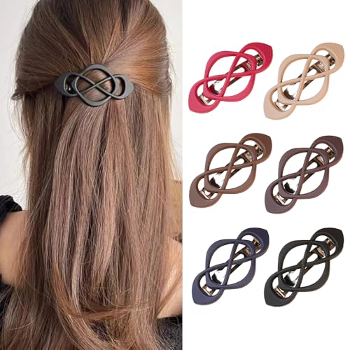 XFSRG 6 Stück Hohl Twist Haarspangen Damen Leichte Haarclips mit Federklemme Elegantes Design für Vielseitige Stylings für Sicheren Halt von XFSRG