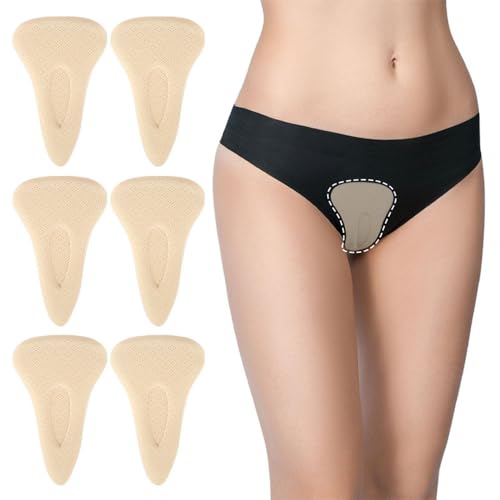 XFSRG 6 Stück Slipeinlagen Damen Camel Toe Concealer Wiederverwendbare Invisible Adhesive für Frauen Leggings Bademode wasserdichte Abdeckung Pad von XFSRG