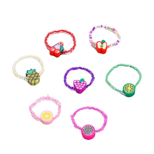 XFSRG 8 Stück Ring Set Freundschaftsring Stapelringe Dopamin Ring Verstellbarer Rings Geeignet für Kinderpartygeschenke(B) von XFSRG