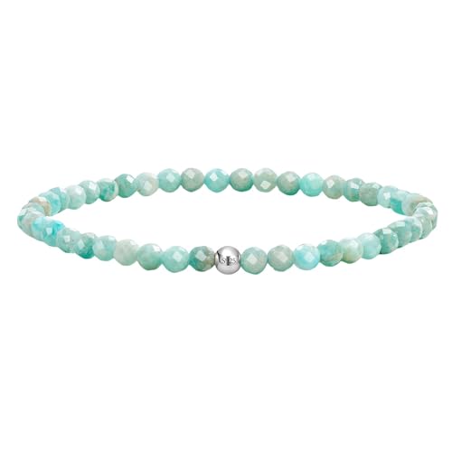 XFSRG Armbänder Damen 4mm Naturstein Kristall Rautenform Perlenarmband Armband Farbig Geburtstagsgeschenk Valentinstagsgeschenk von XFSRG