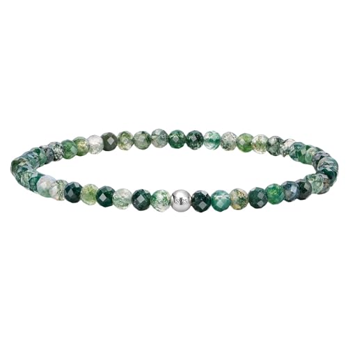 XFSRG Armbänder Damen 4mm Naturstein Kristall Rautenform Perlenarmband Armband Farbig Geburtstagsgeschenk Valentinstagsgeschenk von XFSRG