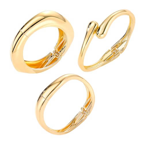 XFSRG Armband Damen Gold Silber Elegant Design Armreif Modisch Schmuck für Frauen (Gold) von XFSRG