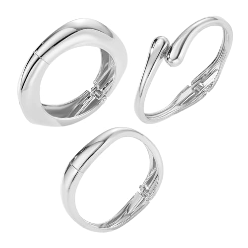 XFSRG Armband Damen Gold Silber Elegant Design Armreif Modisch Schmuck für Frauen (Silber) von XFSRG