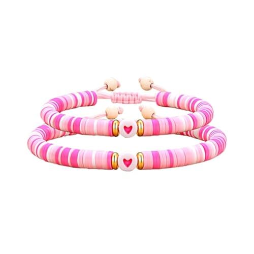 XFSRG Armband Damen Rosa Herz Design Schmuck Frauen Geschenk Freundschaftsarmbänder Verstellbar für Jeden Anlass XFSRG Armband Damen Rosa Herz Design Schmuck Frauen Geschenk Freundschaftsarmbänder Verstellbar für Jeden Anlass von XFSRG