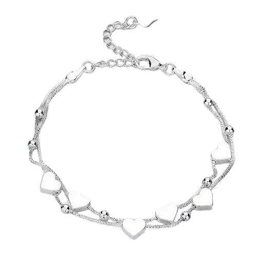 XFSRG Armband Damen Silber Herz Design Schmuck Armbänder für Jeden Anlass von XFSRG