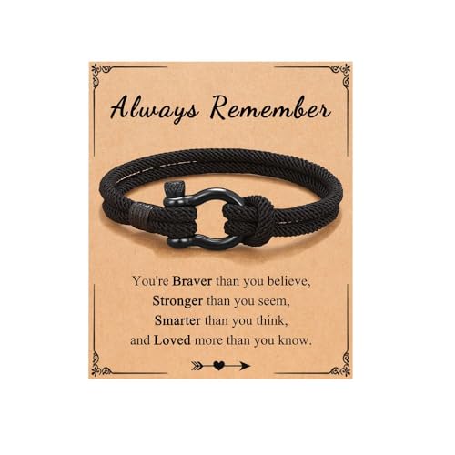 XFSRG Armband für Jungen als stilvolles Geschenk für Teenager Söhne Neffen Enkel oder Patenkinder zu besonderen Anlässen wie Geburtstag Weihnachten Abschluss oder Einschulung (denk immer daran) von XFSRG