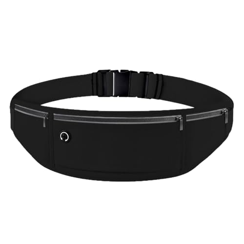 XFSRG Bauchtasche Damen Schwarz Wasserdicht Leicht Hüfttasche für Laufen Joggen Outdoor Aktivitäten von XFSRG