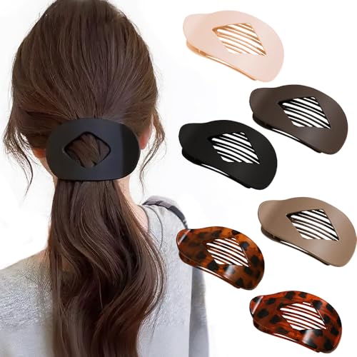 XFSRG 6 Stück Flache Haarklammern, Haarschmuck für Damen rutschfester Haargreifer mit gebogener Form, ideal für Pferdeschwanz, Dutt, halboffene Frisuren von XFSRG