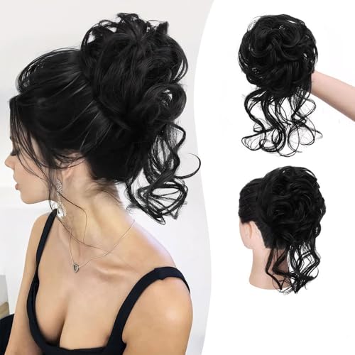 XFSRG Clip in Extensions Echthaar Perücke Pods Kissen Haar Langer Bart Hochtemperierte Seide Flauschig Unordentlicher Stil Geeignet für Tägliches Tragen von XFSRG