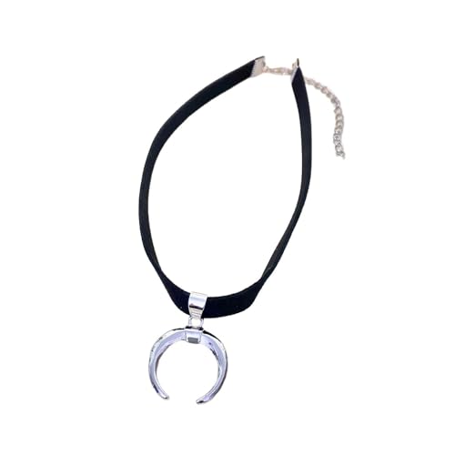 XFSRG Damen Choker Kette mit HalbmondAnhänger Modischer Schmuck aus hochwertigem Silber für Mädchen und Frauen Perfekt für Partys Alltagskleidung und besondere Anlässe XFSRG Damen Choker Kette mit HalbmondAnhänger Modischer Schmuck aus hochwertigem Silber für Mädchen und Frauen Perfekt für Partys Alltagskleidung und besondere Anlässe von XFSRG
