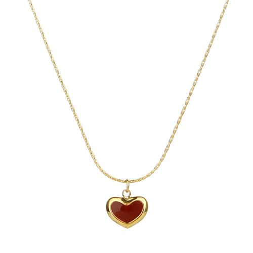 XFSRG Damen Halskette Herz Anhänger Goldkette Modeschmuck Kette Mädchen Schmuck für Alltag und besondere Anlässe XFSRG Damen Halskette Herz Anhänger Goldkette Modeschmuck Kette Mädchen Schmuck für Alltag und besondere Anlässe von XFSRG