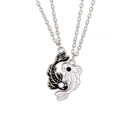 XFSRG Damen Halskette Koi Fisch Design Silberkette Modeschmuck Choker Kette für Mädchen und Frauen Lieblingsstück für Alltag und besondere Anlässe XFSRG Damen Halskette Koi Fisch Design Silberkette Modeschmuck Choker Kette für Mädchen und Frauen Lieblingsstück für Alltag und besondere Anlässe von XFSRG