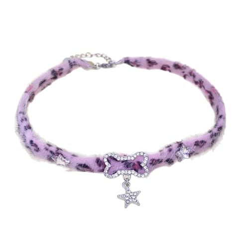 XFSRG Damen Halskette Modische Choker Kette mit Sternanhänger Plüsch Design Perfekt für Mädchen und Frauen Modeschmuck für Alltag und besondere Anlässe XFSRG Damen Halskette Modische Choker Kette mit Sternanhänger Plüsch Design Perfekt für Mädchen und Frauen Modeschmuck für Alltag und besondere Anlässe von XFSRG