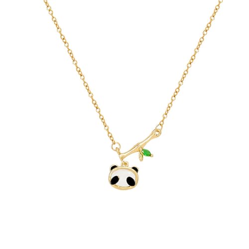 XFSRG Damen Halskette Panda Anhänger Goldkette Modeschmuck Kette Mädchen Schmuck für Alltag und besondere Anlässe XFSRG Damen Halskette Panda Anhänger Goldkette Modeschmuck Kette Mädchen Schmuck für Alltag und besondere Anlässe von XFSRG