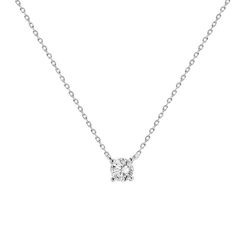 XFSRG Damen Halskette Silberkette mit Kristall Anhänger Elegante Modeschmuck für Mädchen Zeitlose Silber Plattenkette für Alltag und besondere Anlässe XFSRG Damen Halskette Silberkette mit Kristall Anhänger Elegante Modeschmuck für Mädchen Zeitlose Silber Plattenkette für Alltag und besondere Anlässe von XFSRG