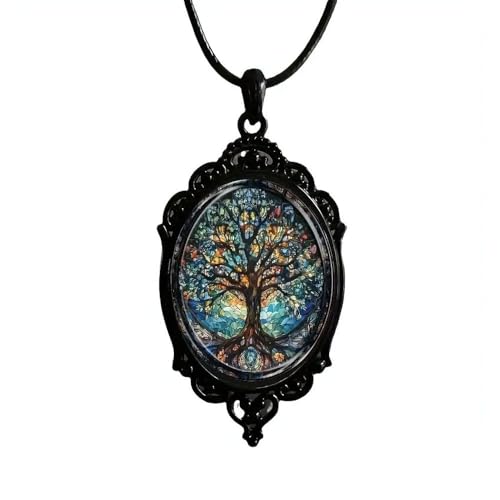 XFSRG Damen Halskette mit Baum des Lebens Anhänger Vintage Kette aus hochwertigem Material Modeschmuck für Frauen und Mädchen Perfekt für jeden Anlass Einzigartiges Lieblingsstück in Silber XFSRG Damen Halskette mit Baum des Lebens Anhänger Vintage Kette aus hochwertigem Material Modeschmuck für Frauen und Mädchen Perfekt für jeden Anlass Einzigartiges Lieblingsstück in Silber von XFSRG