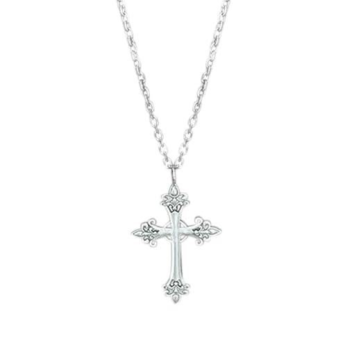 XFSRG Damen Halskette mit Kreuzanhänger aus Silber Modeschmuck Kette für Frauen Exquisites Design Perfekt als Geschenk XFSRG Damen Halskette mit Kreuzanhänger aus Silber Modeschmuck Kette für Frauen Exquisites Design Perfekt als Geschenk von XFSRG