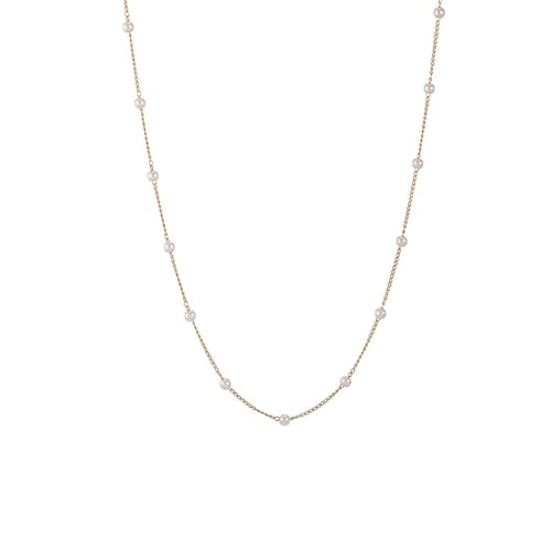 XFSRG Damen Halskette mit Perlen Goldkette für Frauen Modeschmuck Kette Elegante Silberkette für besondere Anlässe XFSRG Damen Halskette mit Perlen Goldkette für Frauen Modeschmuck Kette Elegante Silberkette für besondere Anlässe von XFSRG