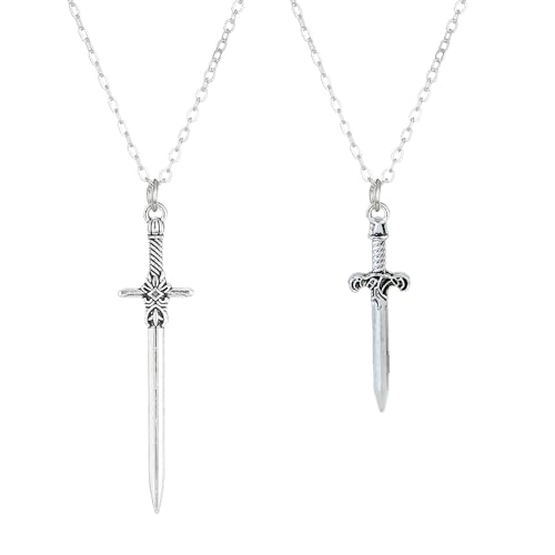 XFSRG Damen Halskette mit Schwertanhänger Modeschmuck Kette für Frauen Mädchen und Jugendliche Silberkette im trendigen Design Perfekt für Alltag Partys und besondere Anlässe XFSRG Damen Halskette mit Schwertanhänger Modeschmuck Kette für Frauen Mädchen und Jugendliche Silberkette im trendigen Design Perfekt für Alltag Partys und besondere Anlässe von XFSRG