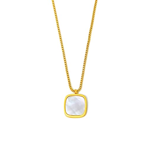 XFSRG Damen Kette Elegante Goldkette mit Perlmuttanhänger Modeschmuck Halskette für Frauen Perfekt als Lieblingsstück oder Geschenk XFSRG Damen Kette Elegante Goldkette mit Perlmuttanhänger Modeschmuck Halskette für Frauen Perfekt als Lieblingsstück oder Geschenk von XFSRG