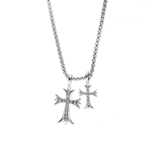 XFSRG Damen Ketten Silberkette Halskette Modeschmuck Kette mit Kreuzanhänger für Mädchen Exquisites Design für jeden Anlass XFSRG Damen Ketten Silberkette Halskette Modeschmuck Kette mit Kreuzanhänger für Mädchen Exquisites Design für jeden Anlass von XFSRG